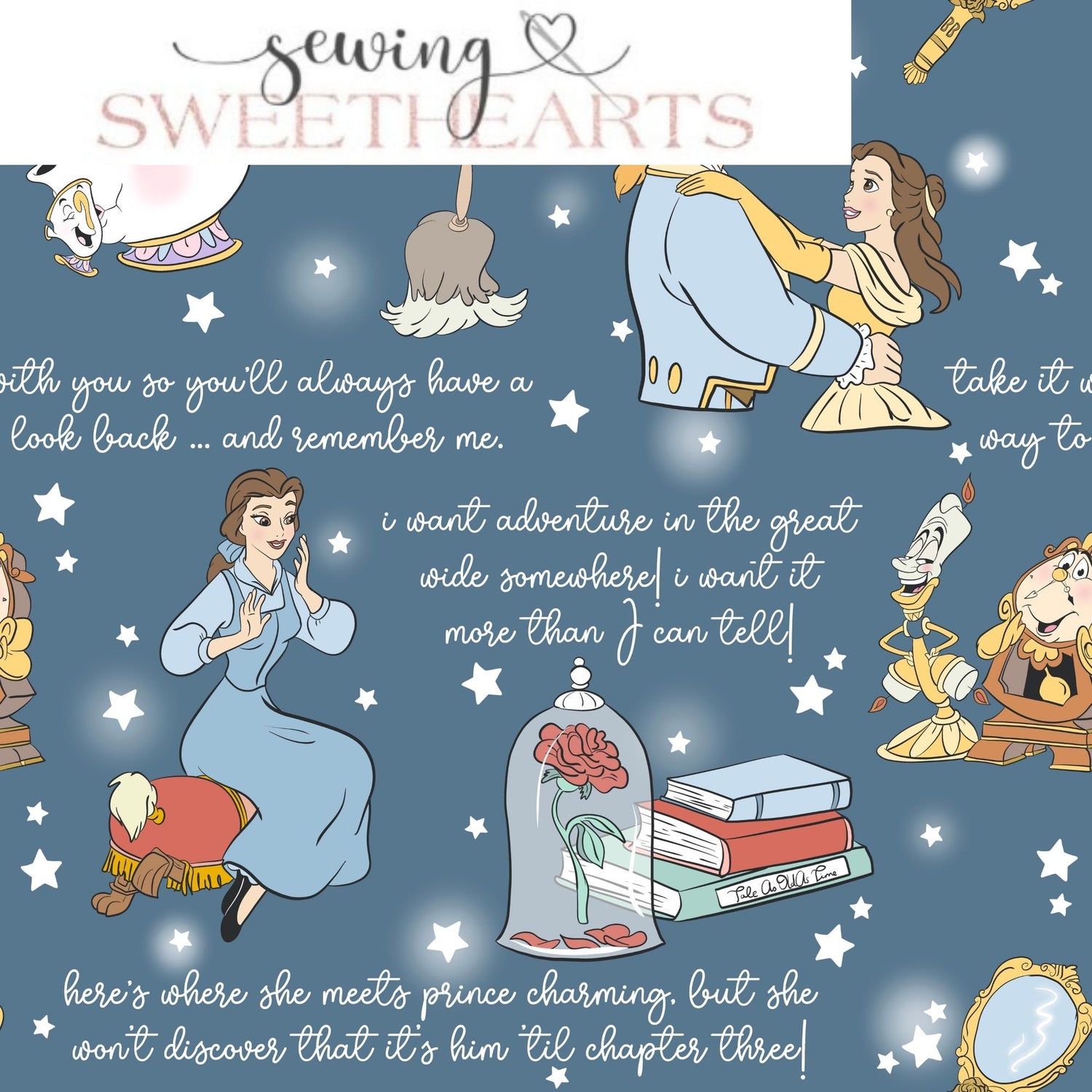 Princess Beauty 2 Minky Blanket PREORDER (~4 weeks before shipping) Sewing Sweethearts