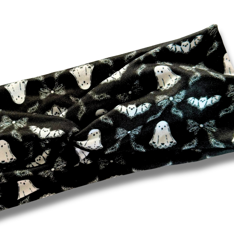 Ghosts & Bows Sweetheart Headband (or removable tie option) Sewing Sweethearts