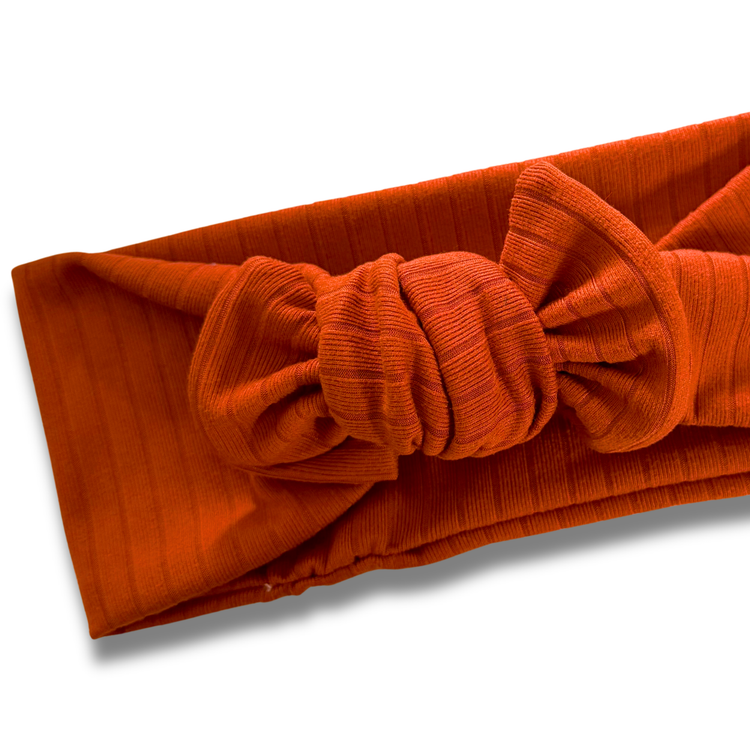 Pumpkin Ribbed Sweetie Headband Sewing Sweethearts
