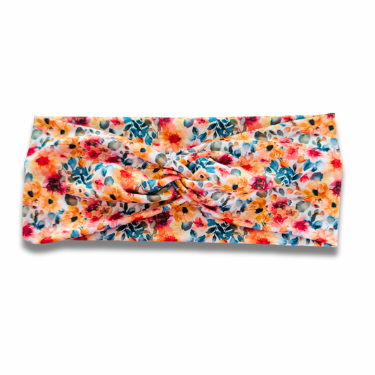 Harvest Blooms Sweetheart Headband (or removable tie option) Sewing Sweethearts Sweetheart