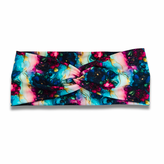 Enchanted Emerald Garden Sweetheart Headband (or removable tie option)