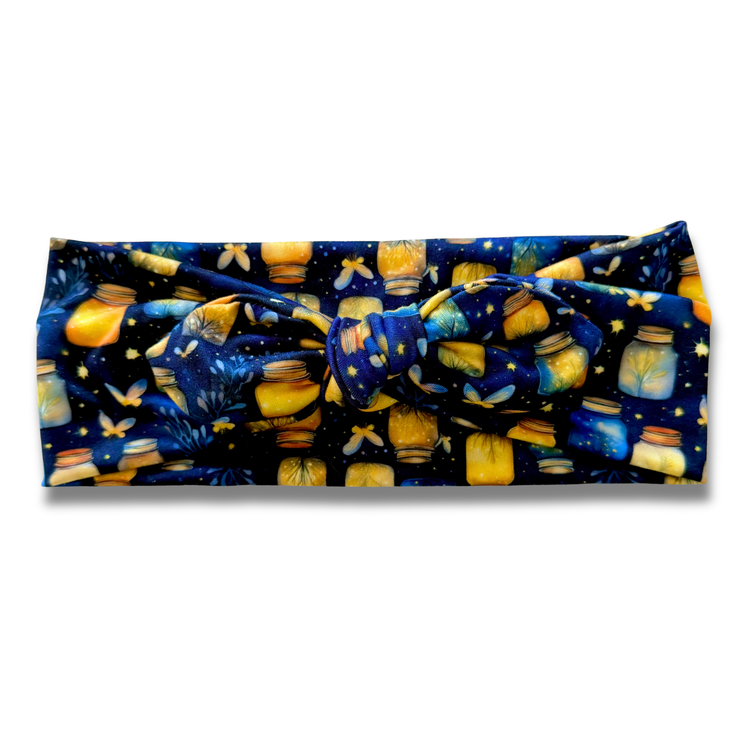 Fireflies Sweetheart Headband (or removable tie option) Sewing Sweethearts Sweetheart with Removable Tie