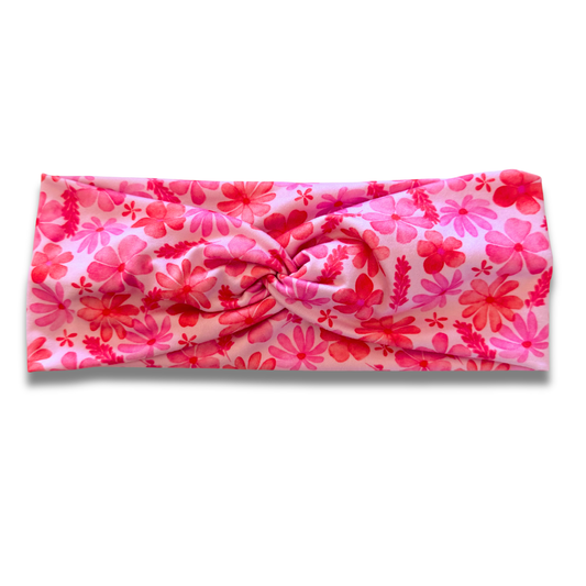 Red Tropics Sweetheart Headband (or removable tie option) Sewing Sweethearts Sweetheart