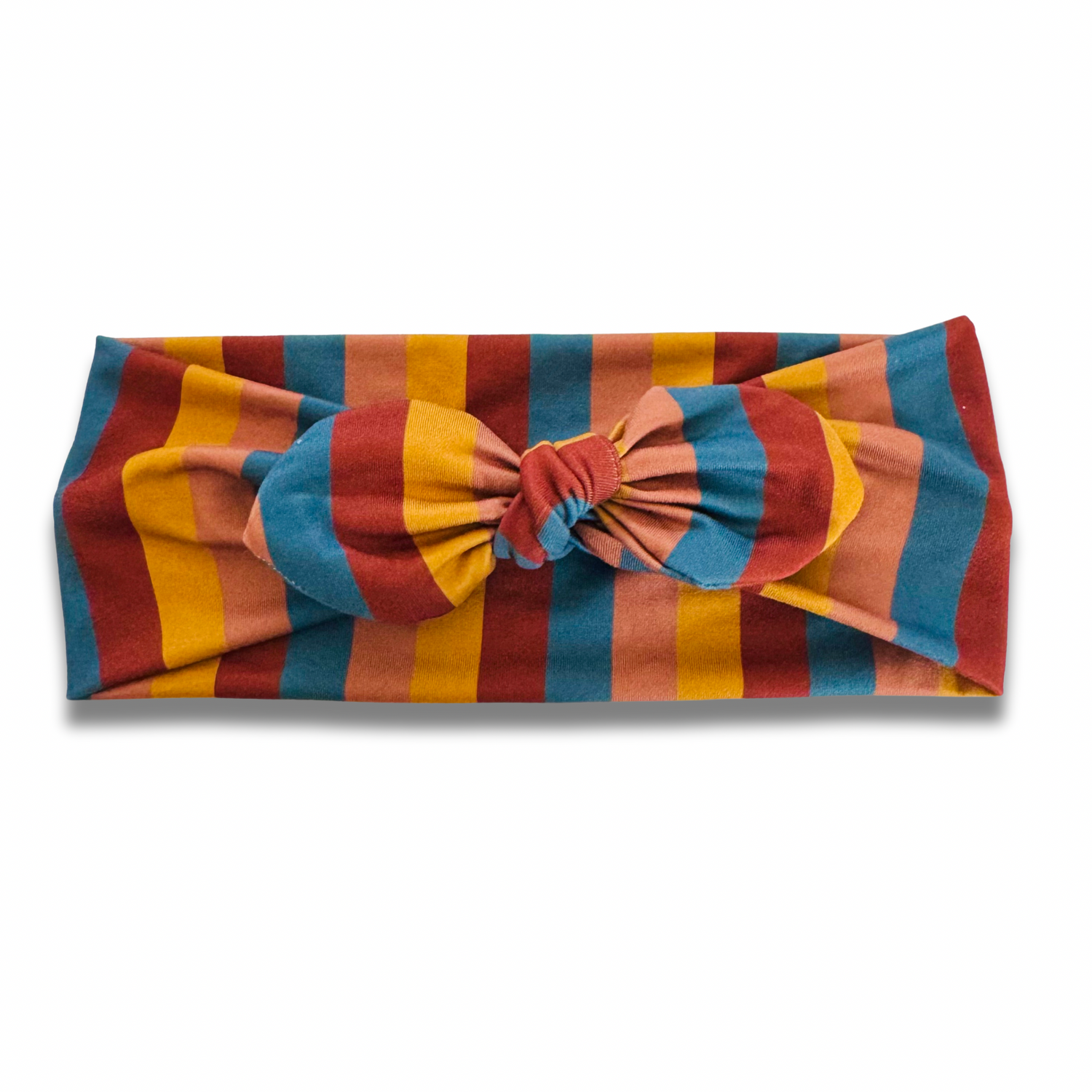 Rust Stripes Sweetheart Headband (or removable tie option) Sewing Sweethearts Sweetheart with Removable Tie