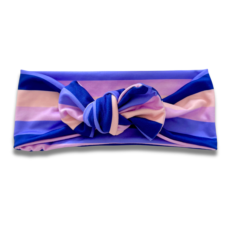 Peachy Violet Stripes Sweetie Headband Sewing Sweethearts