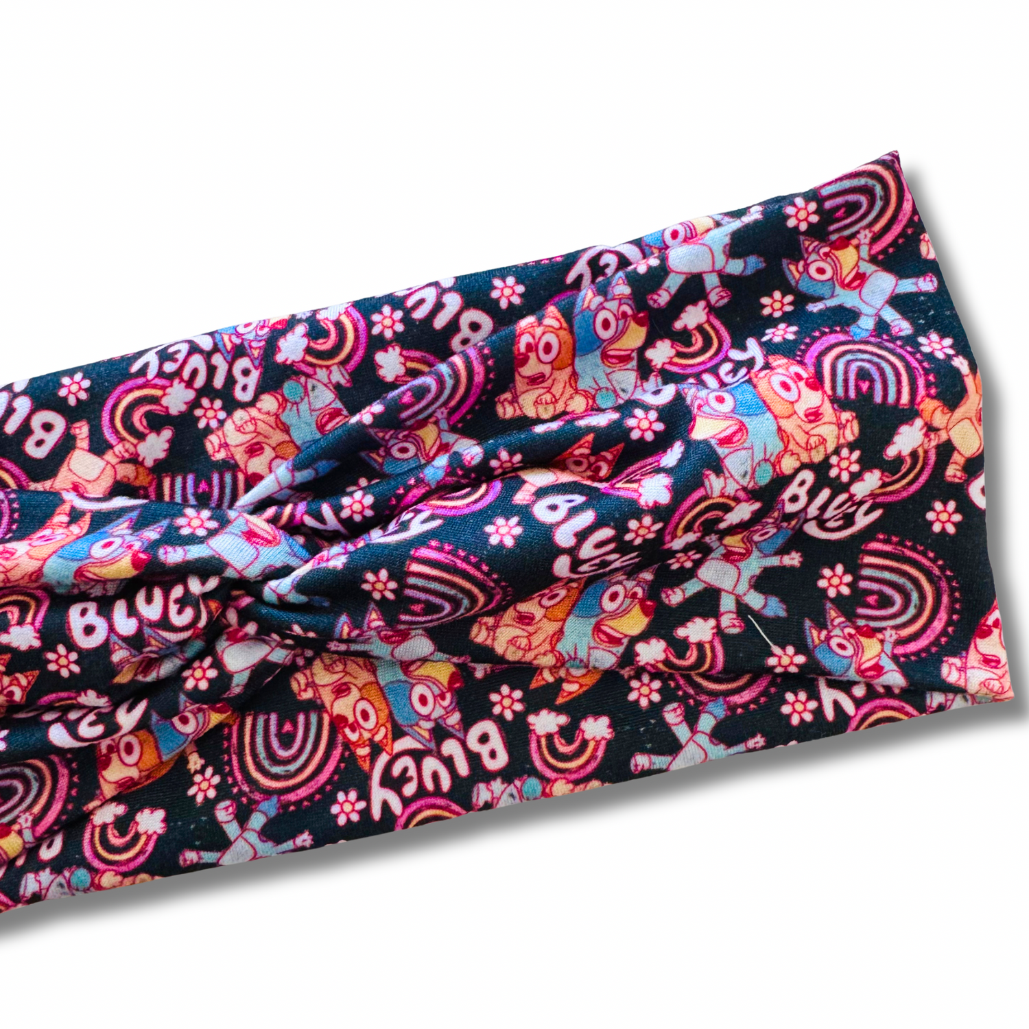 Blue Dog Rainbows Sweetheart Headband (or removable tie option) Sewing Sweethearts