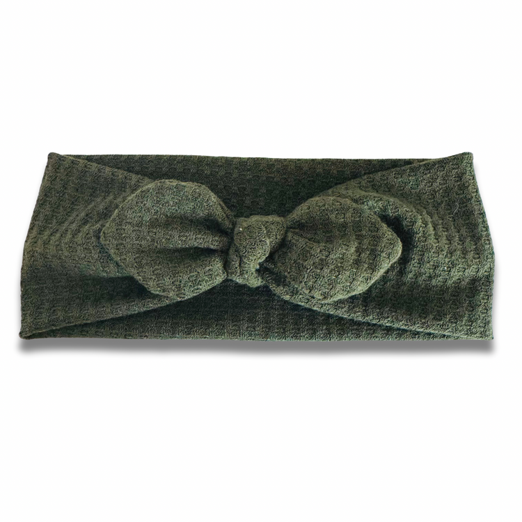 Olive Waffle Knit Sweetheart (or removable tie option) Sewing Sweethearts Sweetheart with removable tie