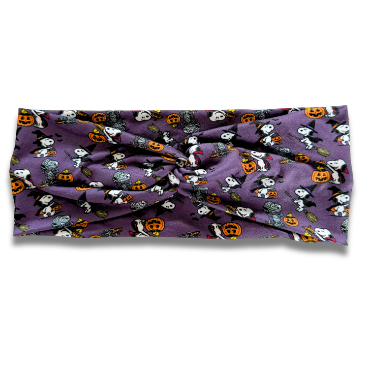 Peanuts Halloweeen Dog Sweetheart Headband (or removable tie option) Sewing Sweethearts Sweetheart