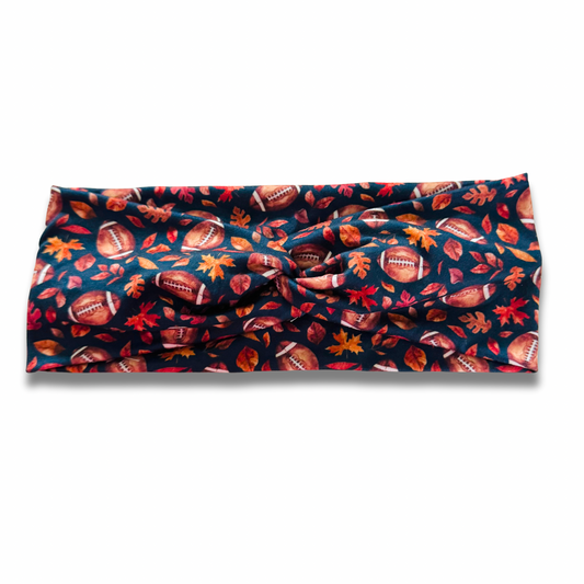 Fall Football Sweetheart Headband (or removable tie option) Sewing Sweethearts Sweetheart