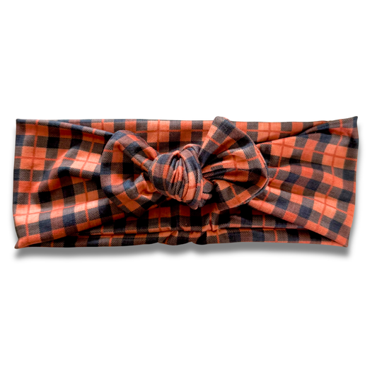 Harvest Plaid Sweetie Headband Sewing Sweethearts