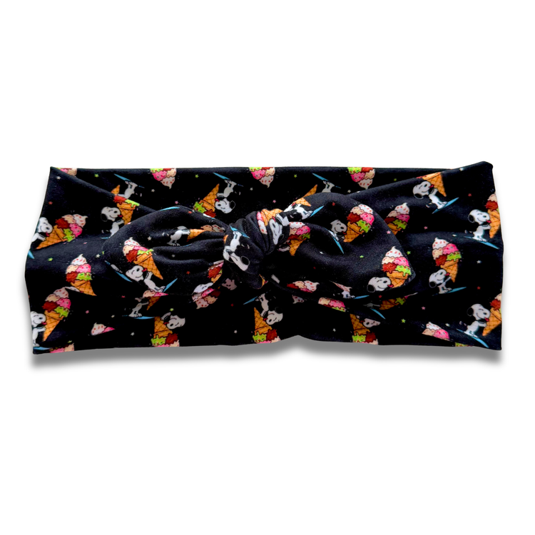 Peanuts Ice Cream Sweetheart Headband (or removable tie option) Sewing Sweethearts Sweetheart with Removable Tie