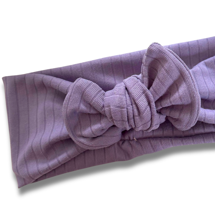 Dark Lavender Ribbed Sweetie Headband Sewing Sweethearts