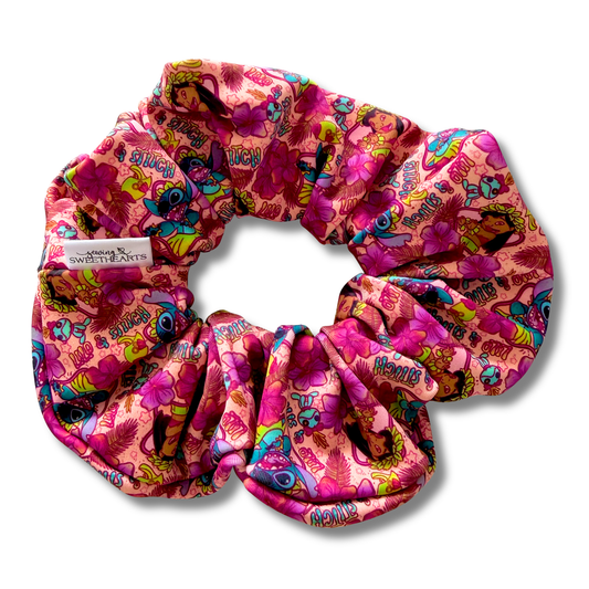 Blue Alien (2) Swim Scrunchie Sewing Sweethearts