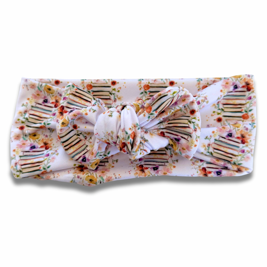 Floral Book Stacks Sweetie Headband Sewing Sweethearts