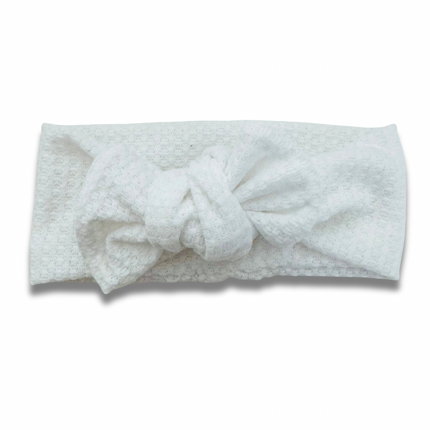 White Waffle Knit Sweetie Headband Sewing Sweethearts