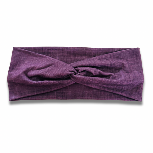 Plum Linen Style Sweetheart Headband (or removable tie option) Sewing Sweethearts Sweetheart