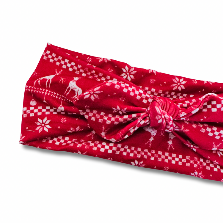 Reindeer Lodge Sweetheart Headband (or removable tie option)