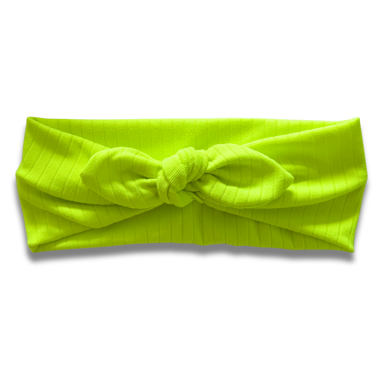 Neon Yellow Ribbed Sweetheart Headband (or removable tie option) Sewing Sweethearts Sweetheart with Removable Tie