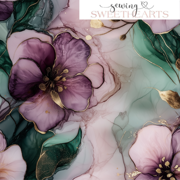 Emerald Violets Minky Blanket PREORDER(~4 weeks before shipping)