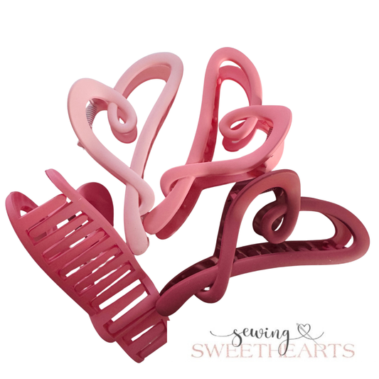 Large Heart Claw Clip Sewing Sweethearts