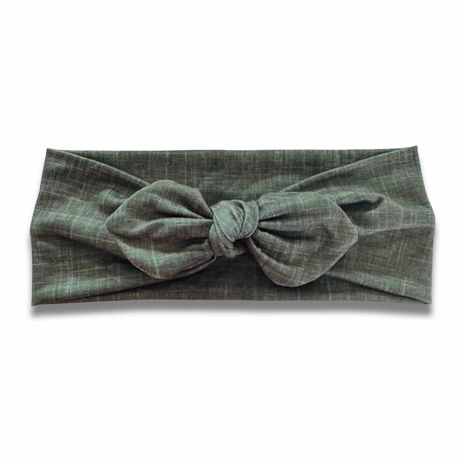 Dark Olive Linen Style Sweetheart Headband (or removable tie option) Sewing Sweethearts Sweetheart with Removable Tie