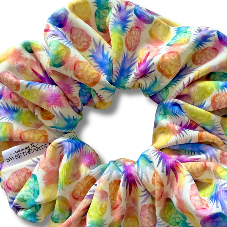 Pineapples Swim Scrunchie Sewing Sweethearts
