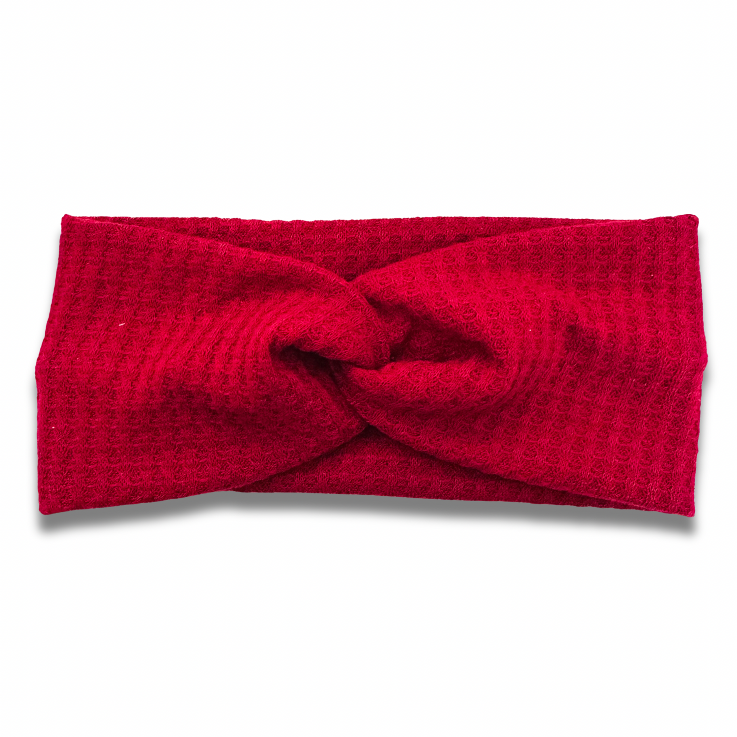 Red Waffle Knit Sweetheart Headband (or removable tie option) Sewing Sweethearts Sweetheart