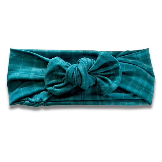 Emerald Plaid Sweetie Headband Sewing Sweethearts