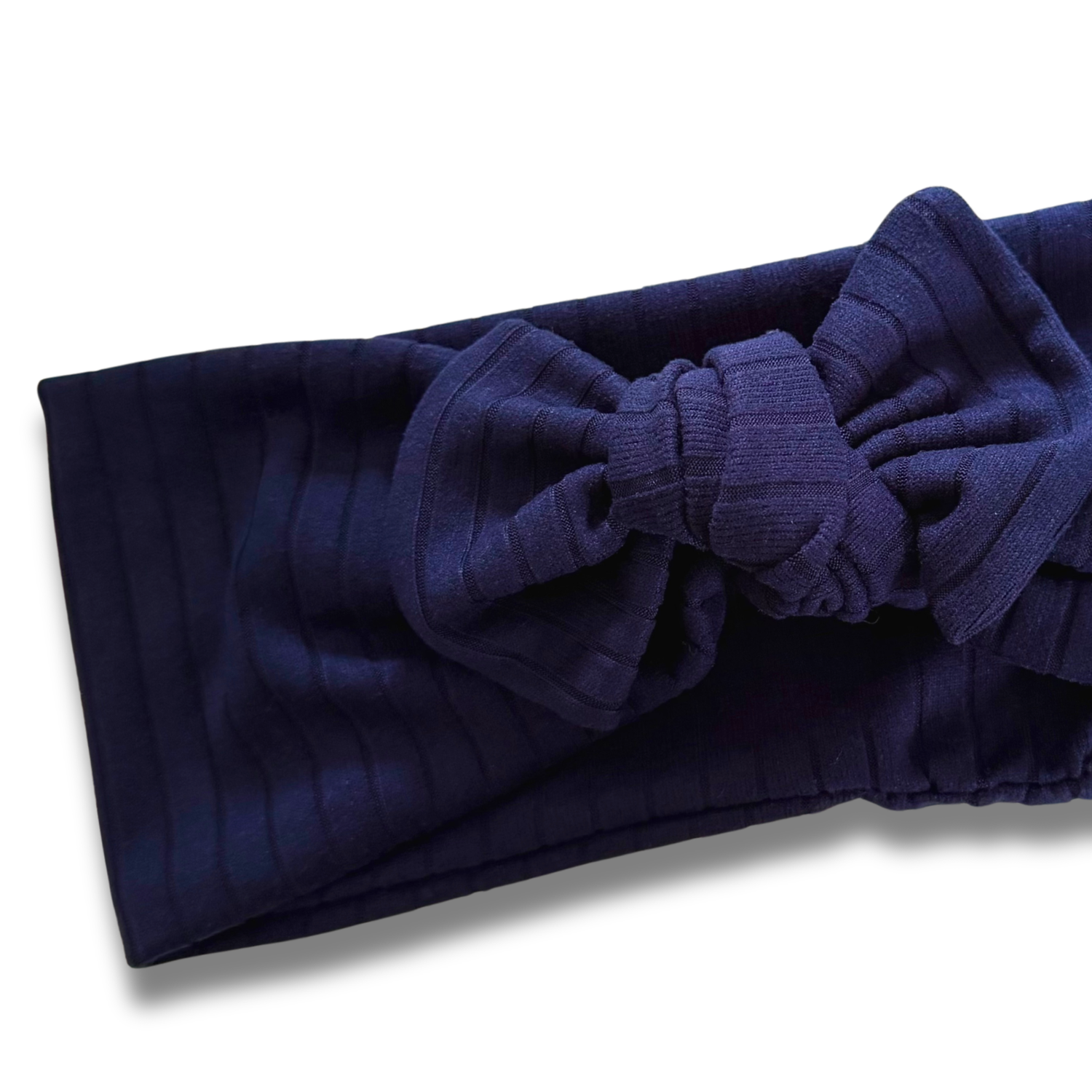 Navy Ribbed Sweetie Headband Sewing Sweethearts