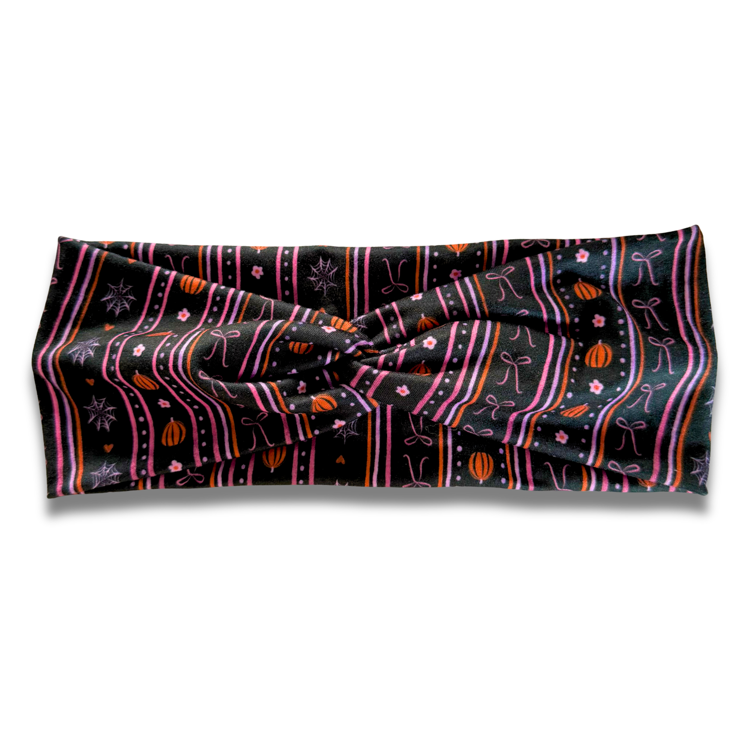 Halloween Stripes Sweetheart Headband (or removable tie option) Sewing Sweethearts Sweetheart