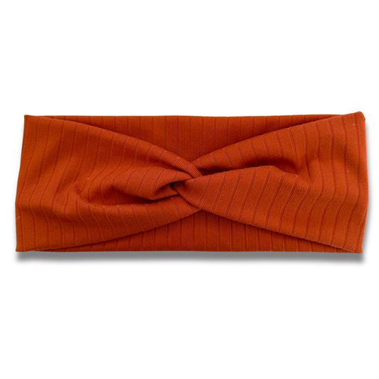 Pumpkin Ribbed Sweetheart Headband (or removable tie option) Sewing Sweethearts Sweetheart