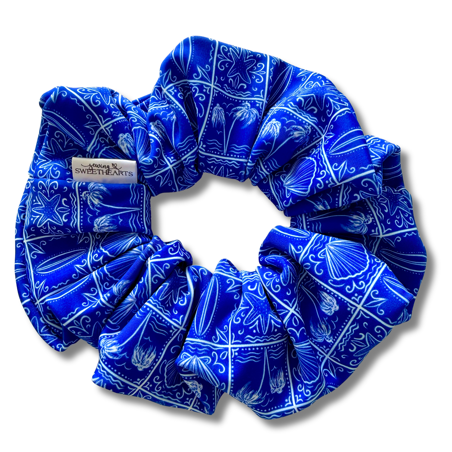 Mediterranean Summer Swim Scrunchie Sewing Sweethearts