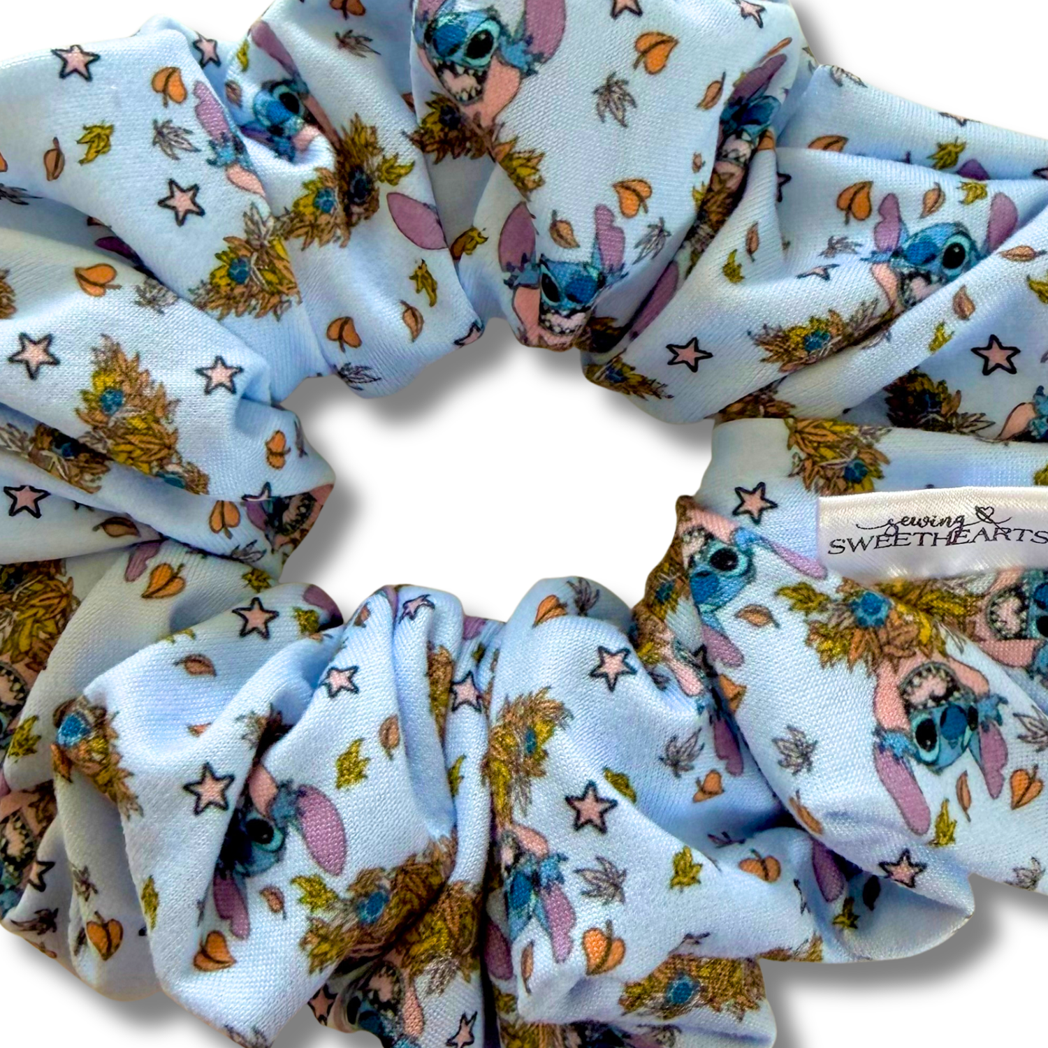 Blue Alien Fall Scrunchie Sewing Sweethearts
