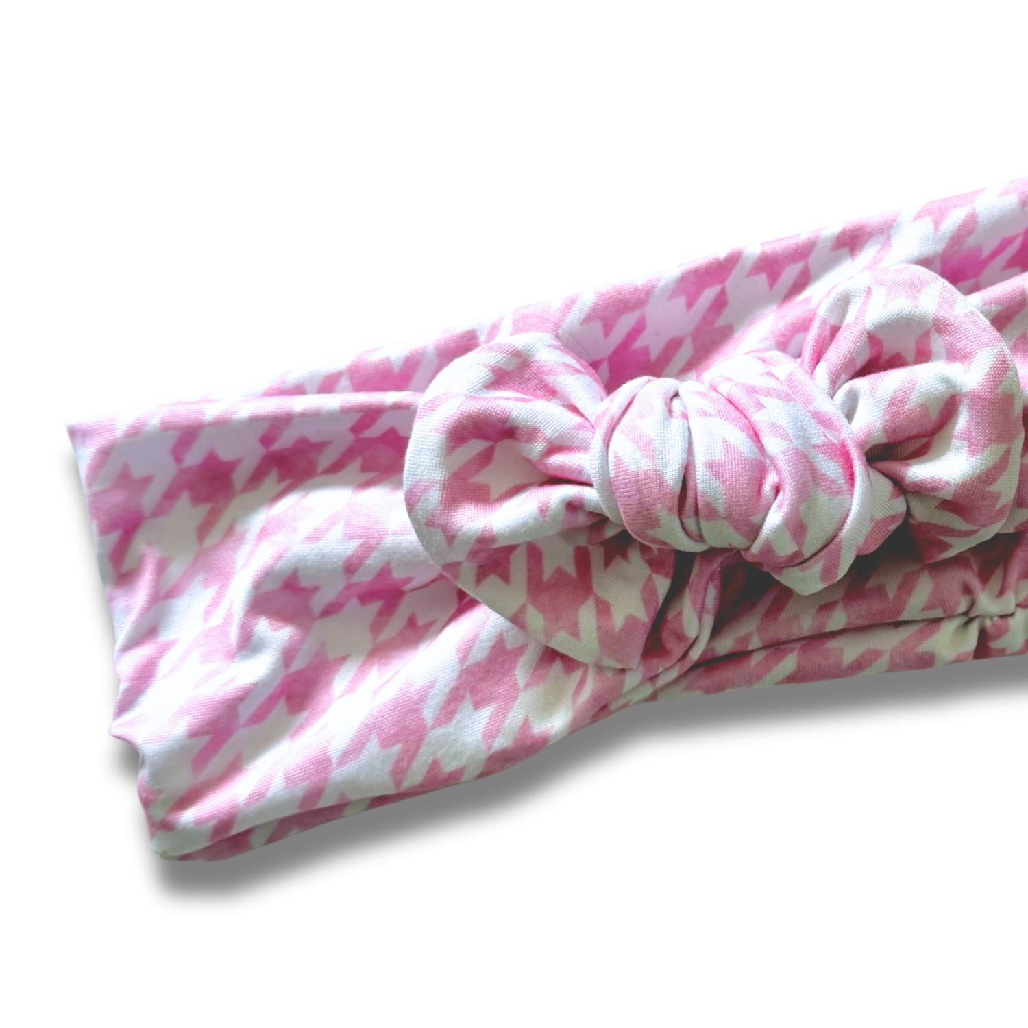 Pink Houndstooth Sweetie Headband Sewing Sweethearts