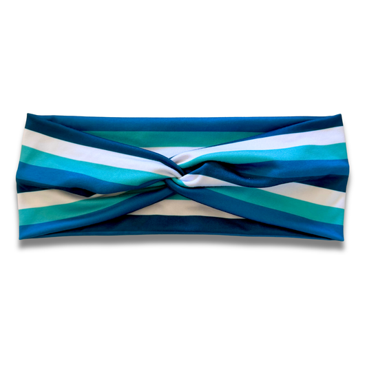 Nautical Stripes Sweetheart Headband (or removable tie option) Sewing Sweethearts Sweetheart