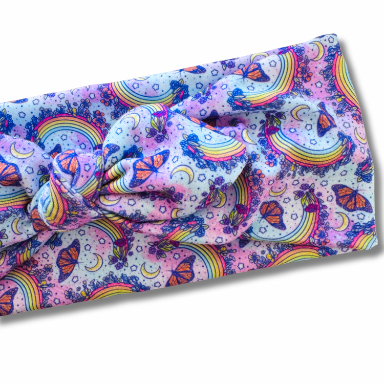 Pastel Rainbows Sweetheart Headband (or removable tie option) Sewing Sweethearts