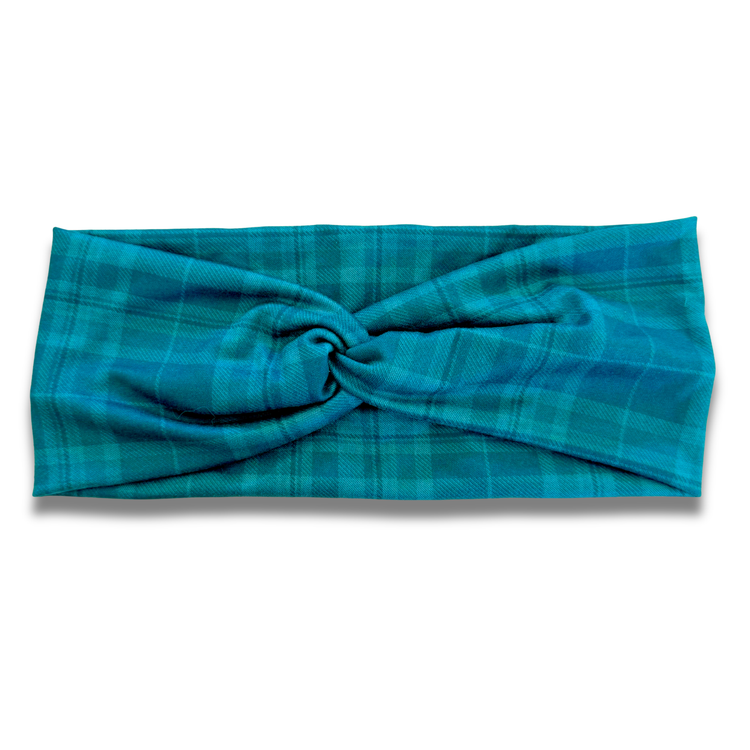 Emerald Plaid Sweetheart Headband (or removable tie option) Sewing Sweethearts Sweetheart