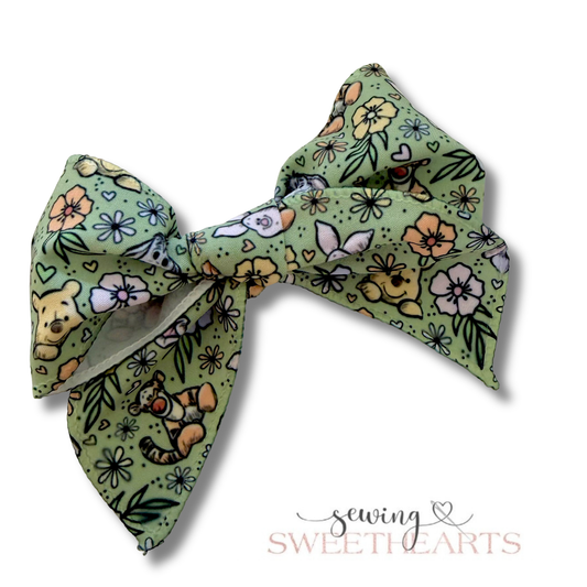Honey Bear Fable Bow - 4” Sewing Sweethearts