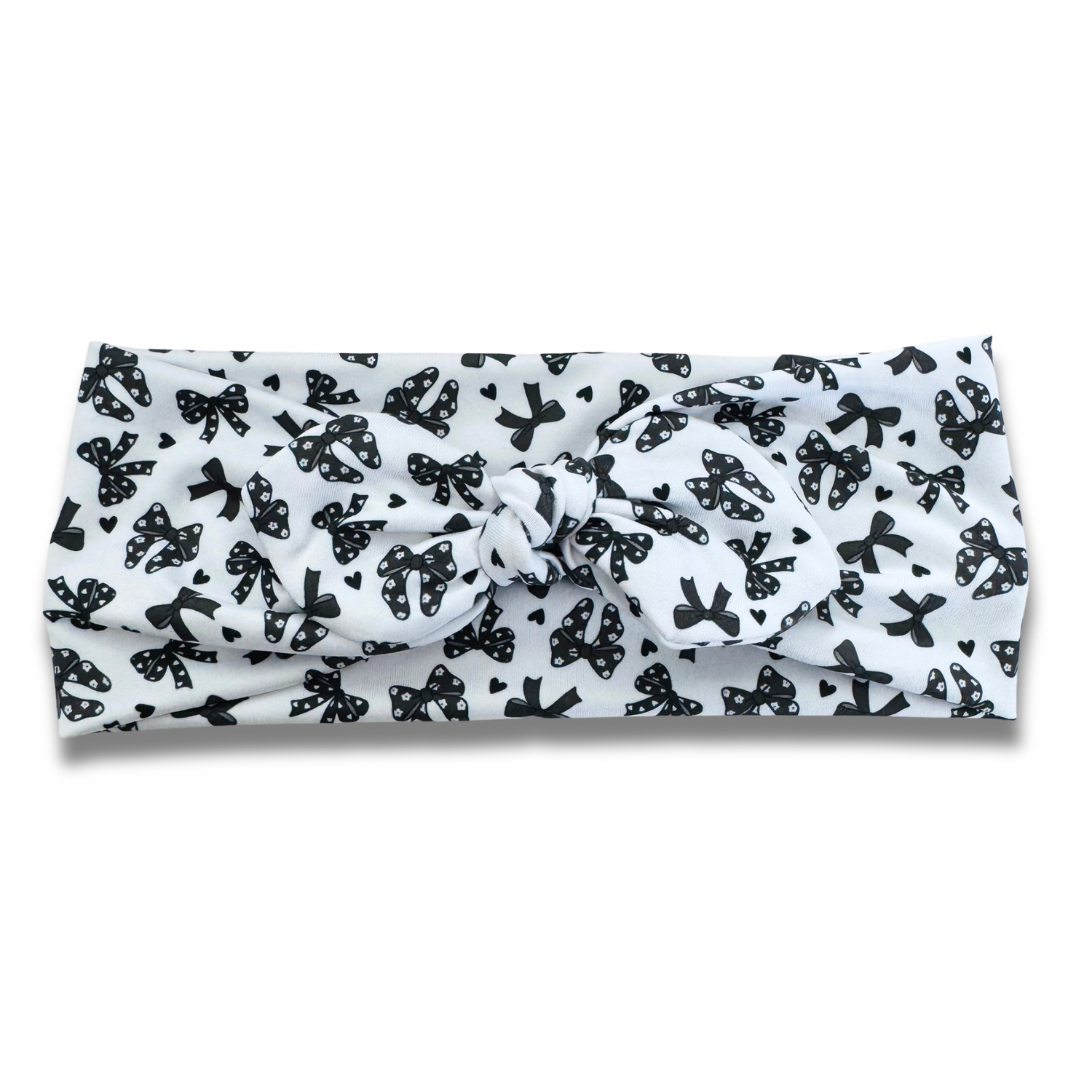 Black Bows Sweetheart Headband (or removable tie option) Sewing Sweethearts Sweetheart with Removable Tie