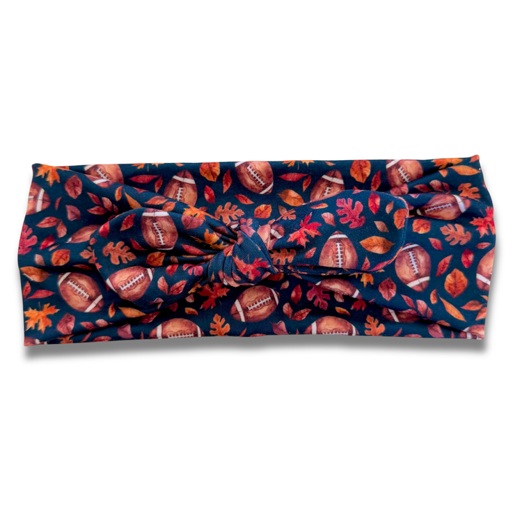 Fall Football Sweetheart Headband (or removable tie option) Sewing Sweethearts Sweetheart with Removable Tie