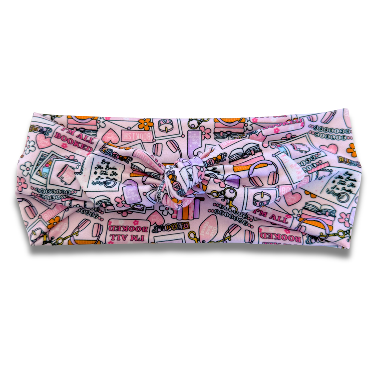 Bookish Girlie Sweetheart Headband (or removable tie option) Sewing Sweethearts Sweetheart with Removable Tie