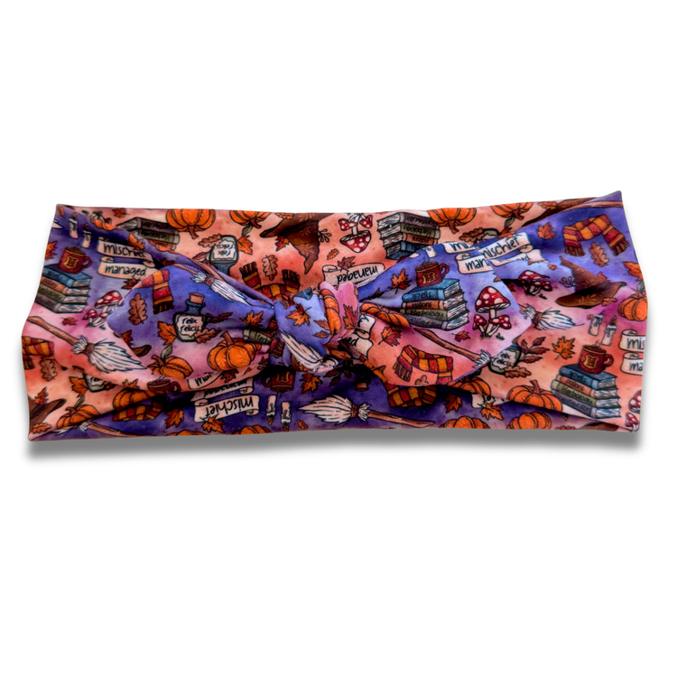 Wizards in Fall Sweetheart Headband (or removable tie option) Sewing Sweethearts Sweetheart with Removable Tie