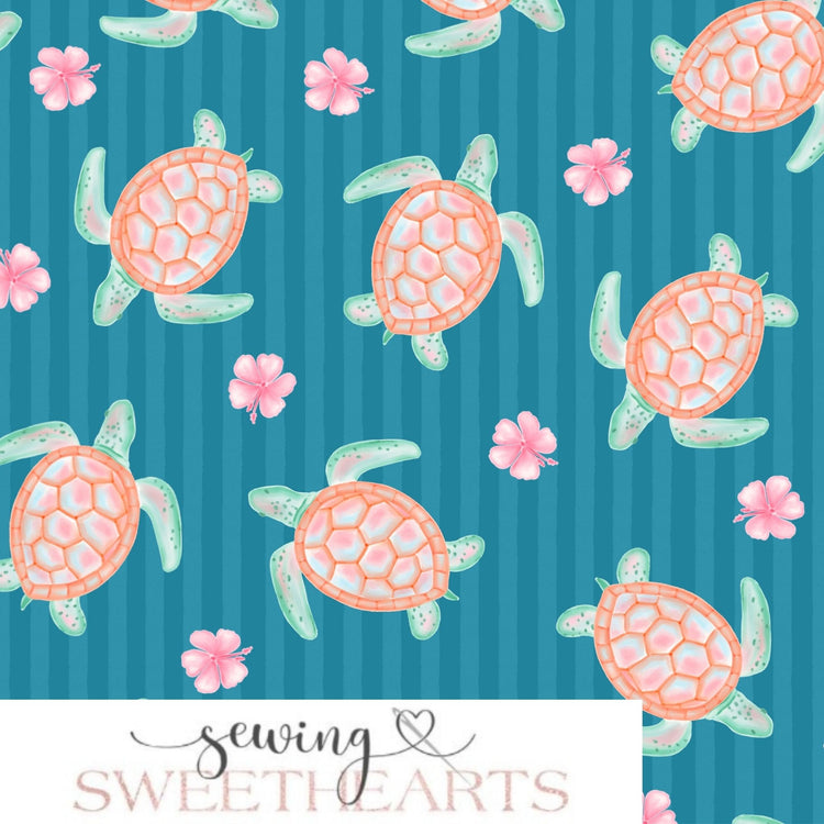Turtles Minky Blanket PREORDER (~4 weeks before shipping) Sewing Sweethearts