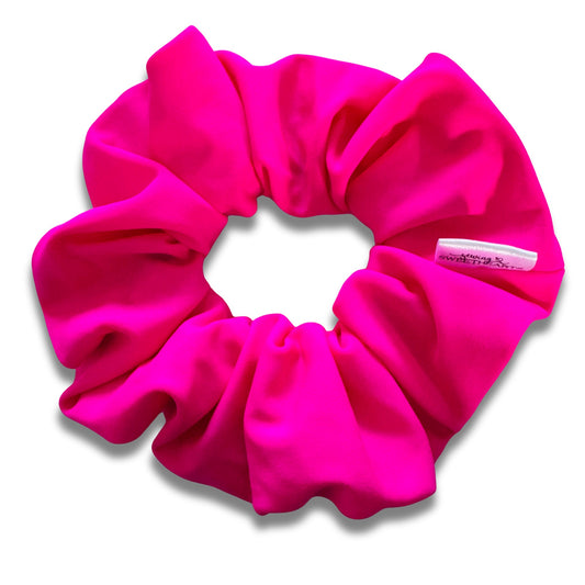 Bright Pink Swim Scrunchie Sewing Sweethearts