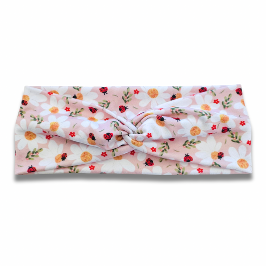 Ladybugs & Daisies Sweetheart Headband (or removable tie option) Sewing Sweethearts Sweetheart