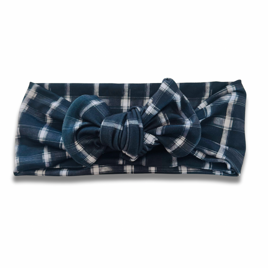 Black Plaid Sweetie Headband Sewing Sweethearts