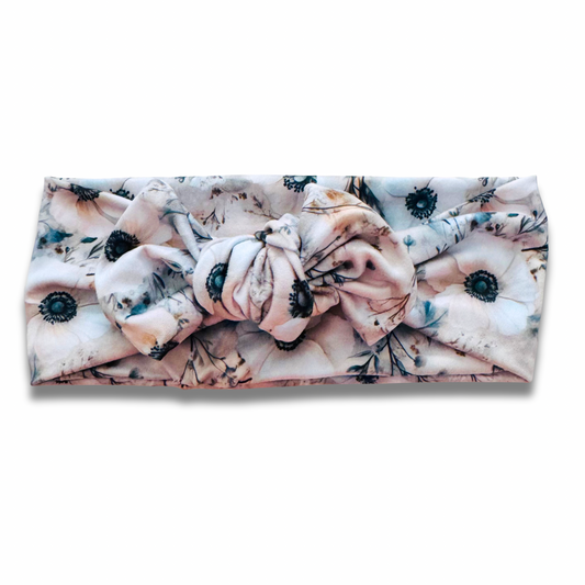 White Florals Sweetie Headband Sewing Sweethearts