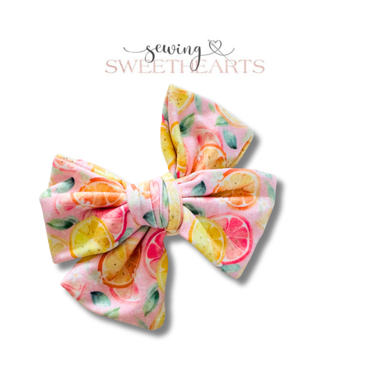 Bright Citrus Bow Sewing Sweethearts