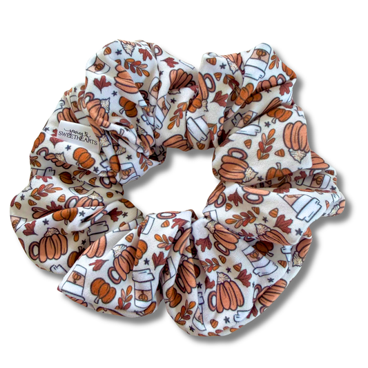 Pumpkin Lattes Scrunchie Sewing Sweethearts