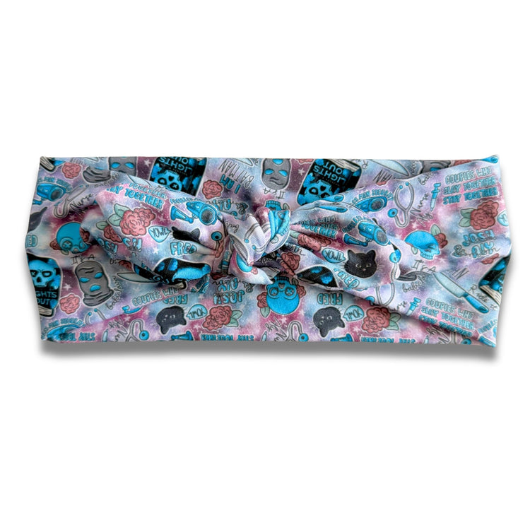 Lights Out Sweetheart Headband (or removable tie option) Sewing Sweethearts Sweetheart with Removable Tie
